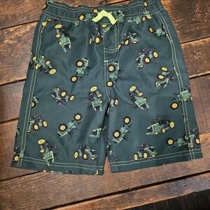 John Deere Dark Green Tractor Print Shorts